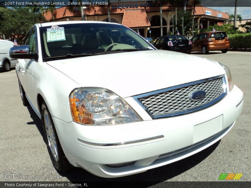 Oxford White / Pebble 2007 Ford Five Hundred Limited