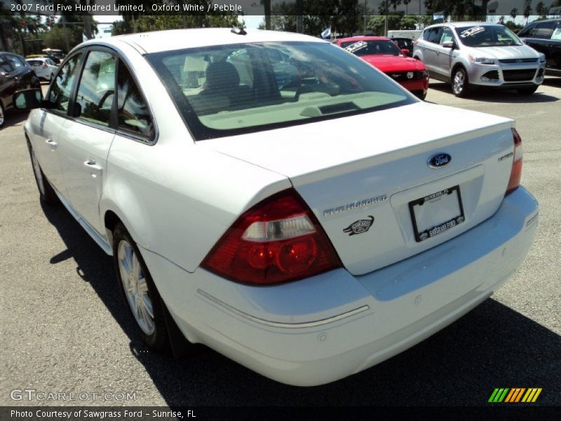 Oxford White / Pebble 2007 Ford Five Hundred Limited