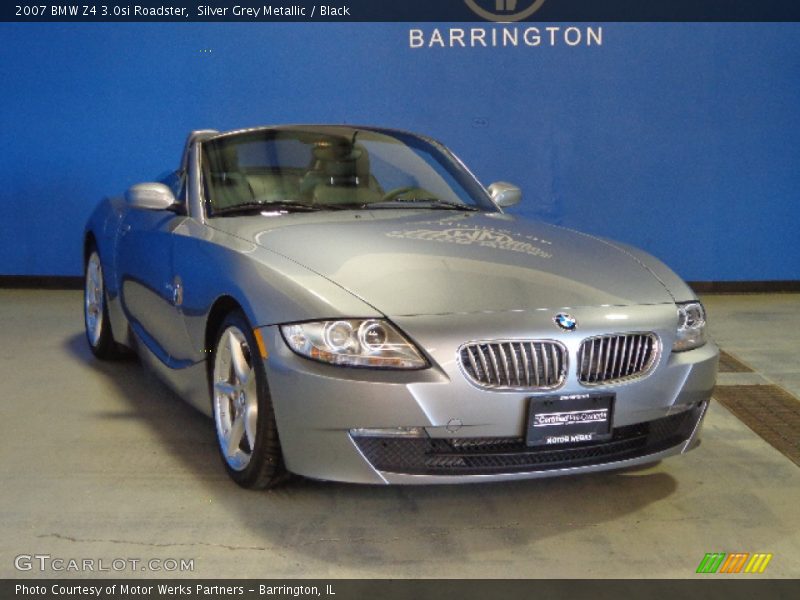 Silver Grey Metallic / Black 2007 BMW Z4 3.0si Roadster