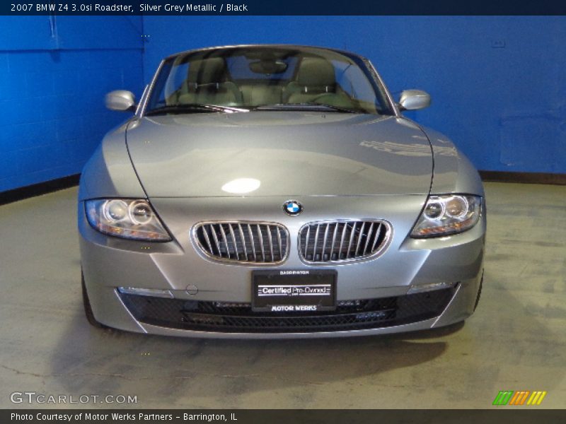 Silver Grey Metallic / Black 2007 BMW Z4 3.0si Roadster