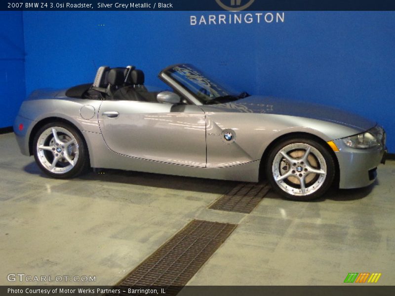 Silver Grey Metallic / Black 2007 BMW Z4 3.0si Roadster