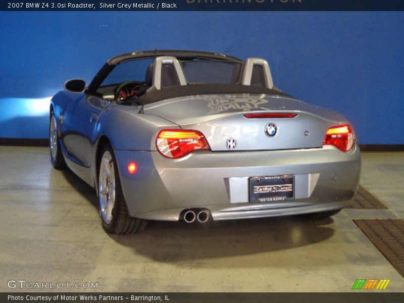 Silver Grey Metallic / Black 2007 BMW Z4 3.0si Roadster