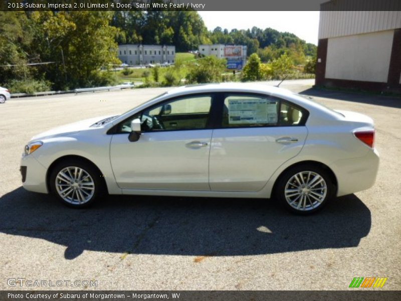 Satin White Pearl / Ivory 2013 Subaru Impreza 2.0i Limited 4 Door