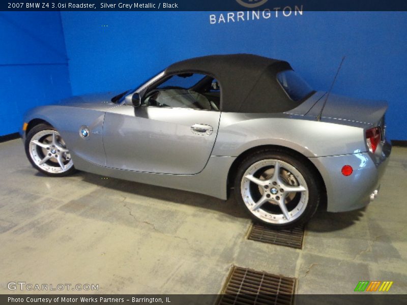 Silver Grey Metallic / Black 2007 BMW Z4 3.0si Roadster