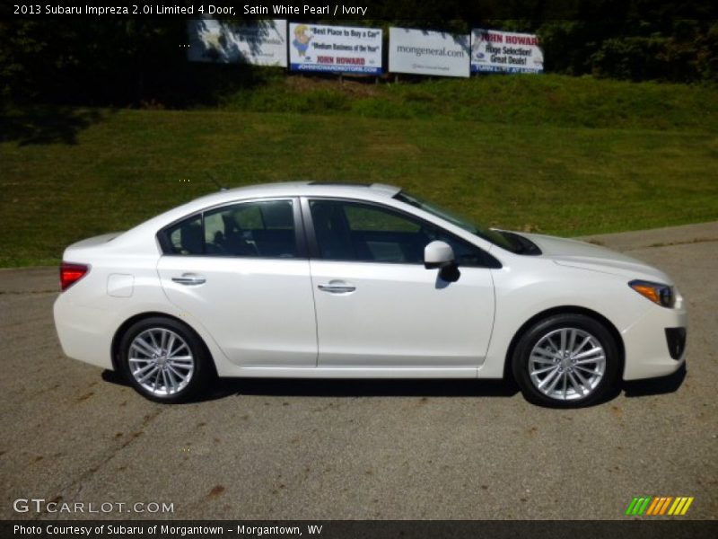 Satin White Pearl / Ivory 2013 Subaru Impreza 2.0i Limited 4 Door