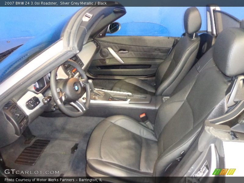 Silver Grey Metallic / Black 2007 BMW Z4 3.0si Roadster