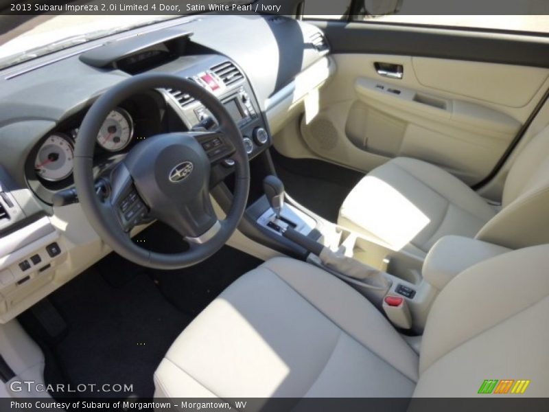 Satin White Pearl / Ivory 2013 Subaru Impreza 2.0i Limited 4 Door