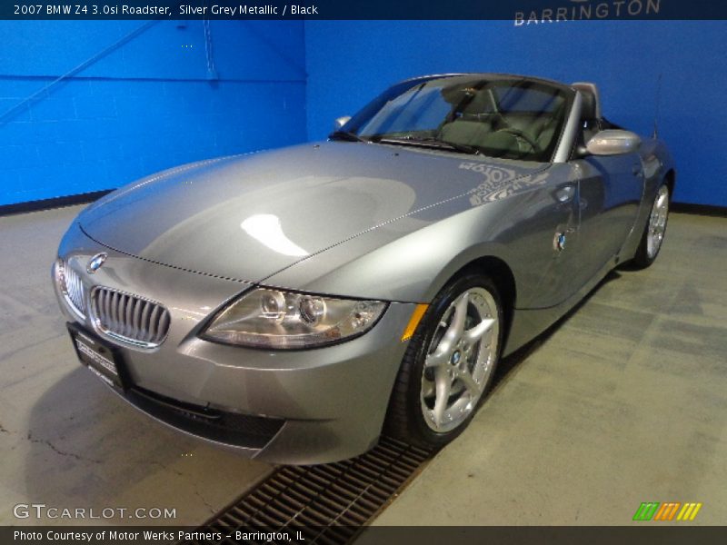 Silver Grey Metallic / Black 2007 BMW Z4 3.0si Roadster