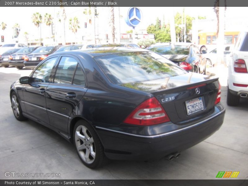 Capri Blue Metallic / Black 2007 Mercedes-Benz C 230 Sport