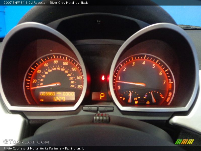 Silver Grey Metallic / Black 2007 BMW Z4 3.0si Roadster