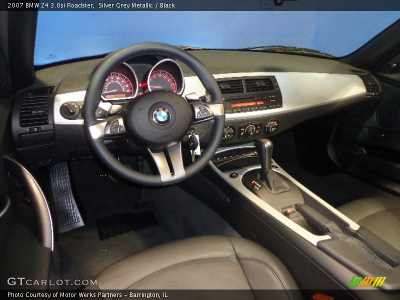 Silver Grey Metallic / Black 2007 BMW Z4 3.0si Roadster