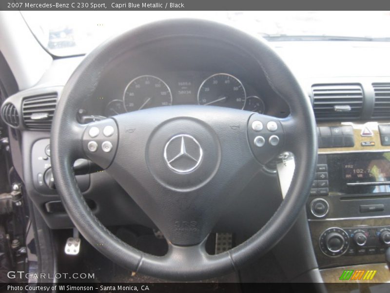 Capri Blue Metallic / Black 2007 Mercedes-Benz C 230 Sport