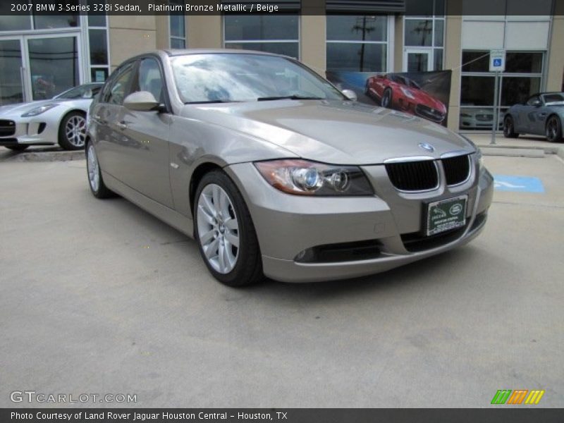 Platinum Bronze Metallic / Beige 2007 BMW 3 Series 328i Sedan