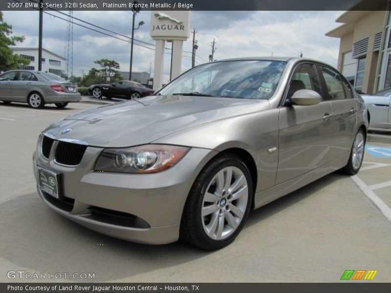 Platinum Bronze Metallic / Beige 2007 BMW 3 Series 328i Sedan