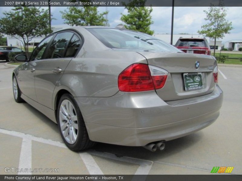 Platinum Bronze Metallic / Beige 2007 BMW 3 Series 328i Sedan