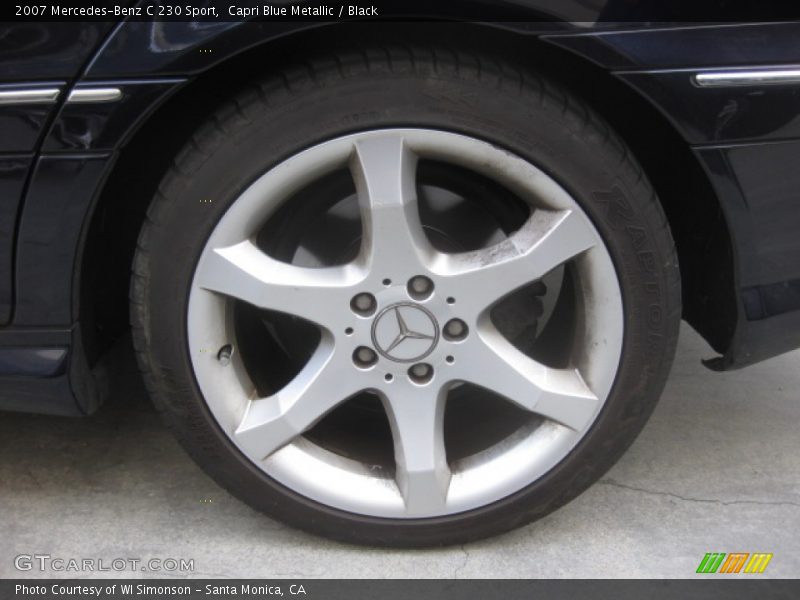 Capri Blue Metallic / Black 2007 Mercedes-Benz C 230 Sport