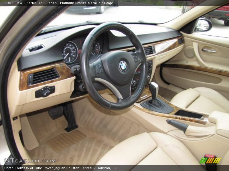 Platinum Bronze Metallic / Beige 2007 BMW 3 Series 328i Sedan