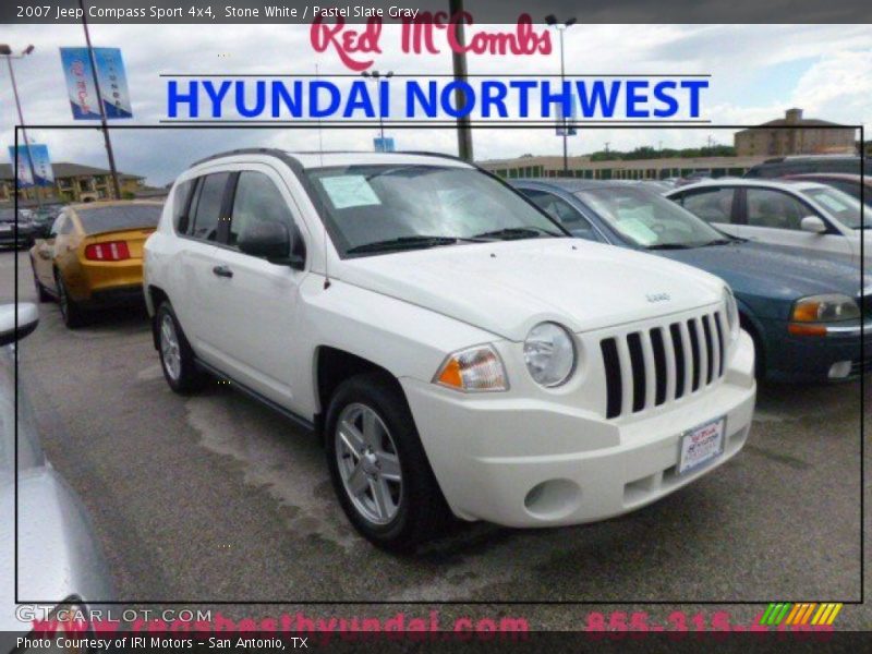 Stone White / Pastel Slate Gray 2007 Jeep Compass Sport 4x4