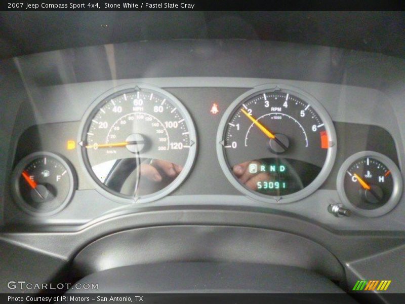 Stone White / Pastel Slate Gray 2007 Jeep Compass Sport 4x4