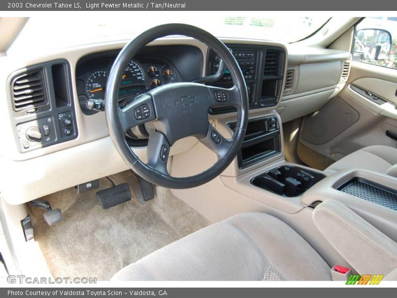 Light Pewter Metallic / Tan/Neutral 2003 Chevrolet Tahoe LS