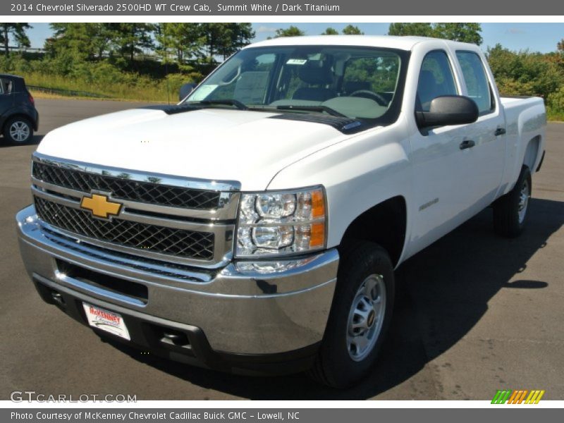 Summit White / Dark Titanium 2014 Chevrolet Silverado 2500HD WT Crew Cab