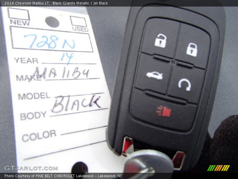 Black Granite Metallic / Jet Black 2014 Chevrolet Malibu LT
