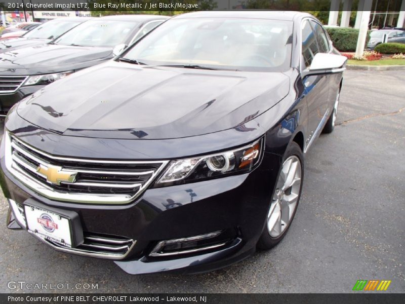 Blue Ray Metallic / Jet Black/Mojave 2014 Chevrolet Impala LTZ