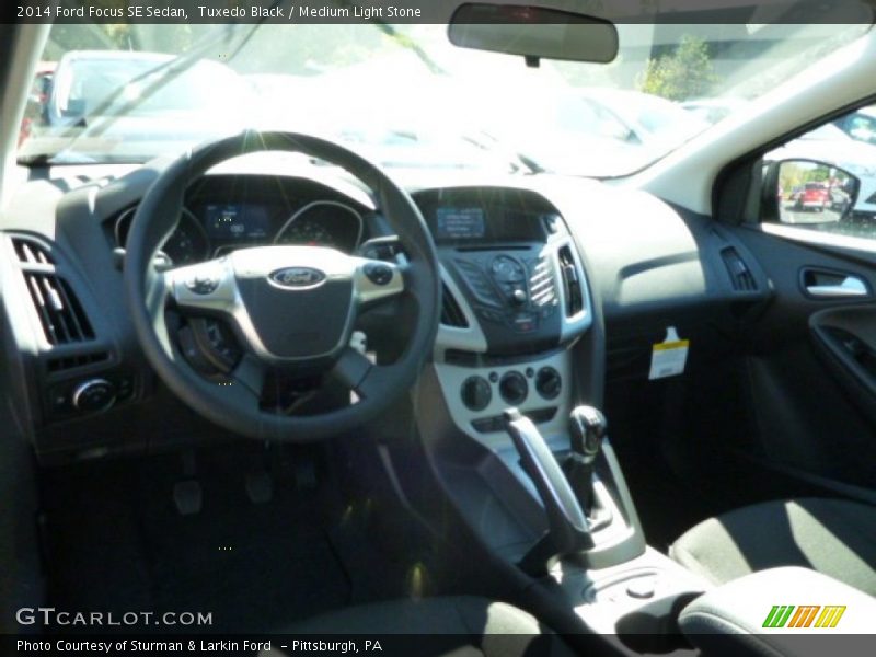 Tuxedo Black / Medium Light Stone 2014 Ford Focus SE Sedan