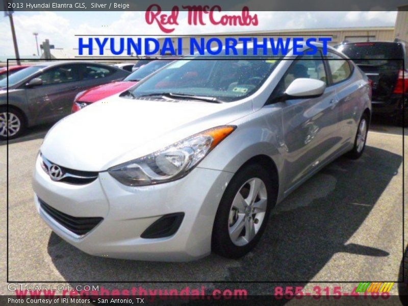 Silver / Beige 2013 Hyundai Elantra GLS