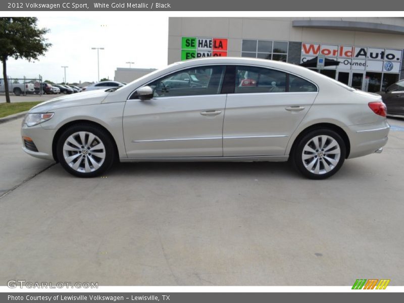 White Gold Metallic / Black 2012 Volkswagen CC Sport