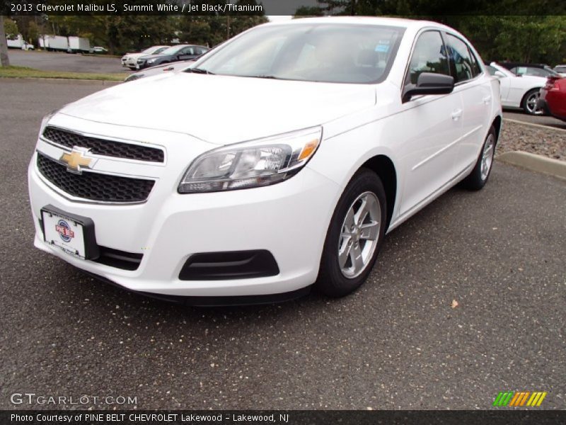 Summit White / Jet Black/Titanium 2013 Chevrolet Malibu LS