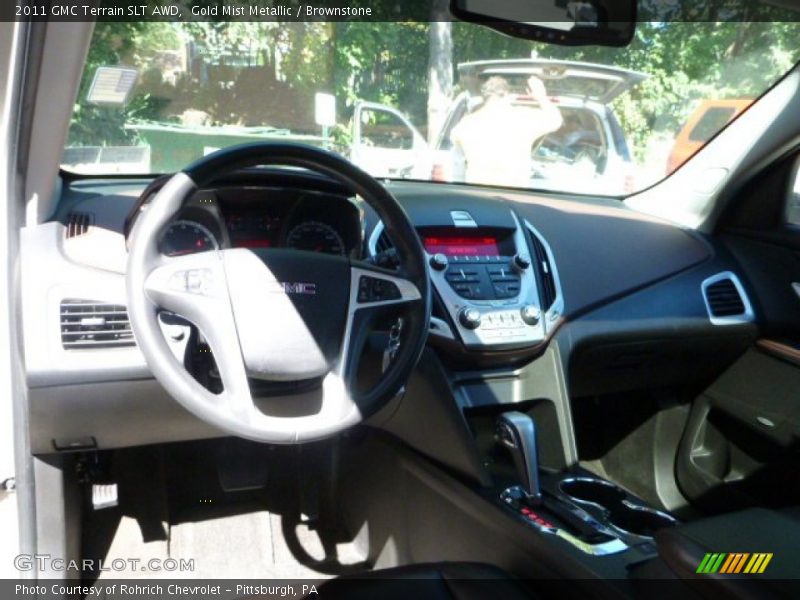 Gold Mist Metallic / Brownstone 2011 GMC Terrain SLT AWD