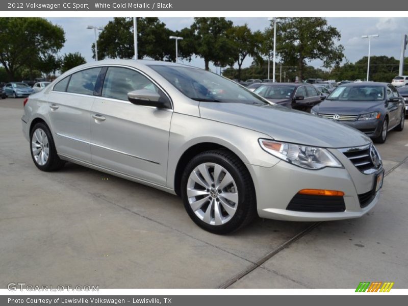 White Gold Metallic / Black 2012 Volkswagen CC Sport