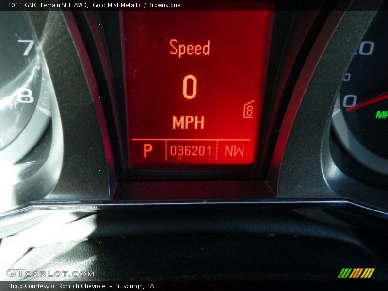 Gold Mist Metallic / Brownstone 2011 GMC Terrain SLT AWD