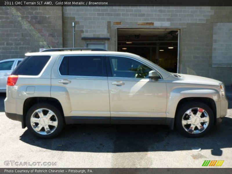 Gold Mist Metallic / Brownstone 2011 GMC Terrain SLT AWD