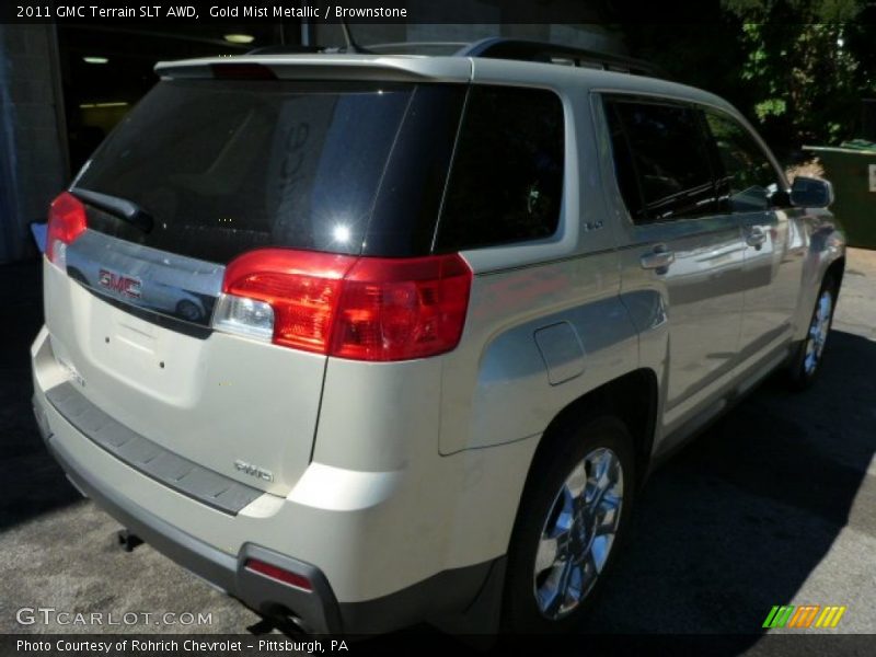 Gold Mist Metallic / Brownstone 2011 GMC Terrain SLT AWD