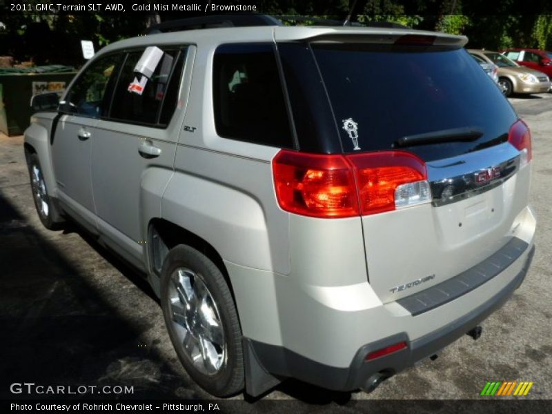Gold Mist Metallic / Brownstone 2011 GMC Terrain SLT AWD