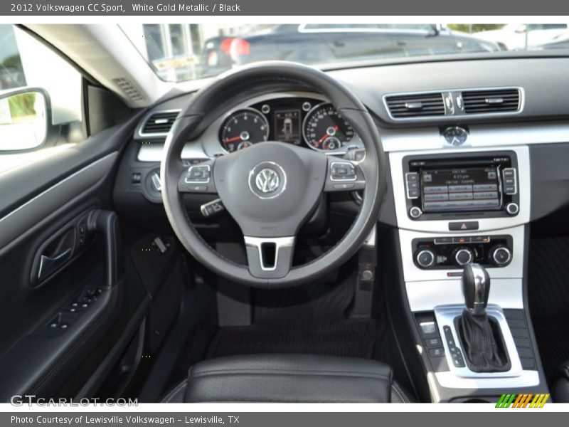 White Gold Metallic / Black 2012 Volkswagen CC Sport