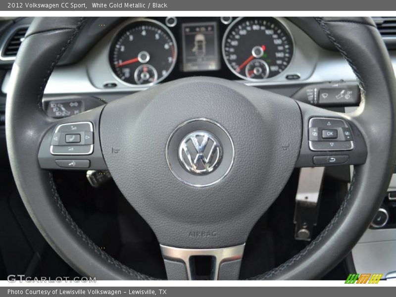 White Gold Metallic / Black 2012 Volkswagen CC Sport
