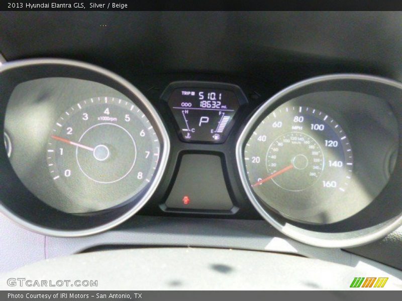 Silver / Beige 2013 Hyundai Elantra GLS