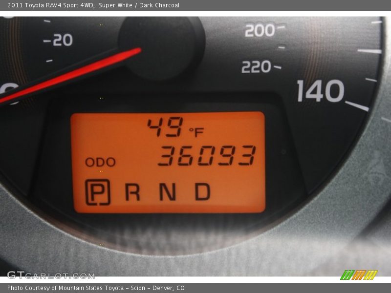 Super White / Dark Charcoal 2011 Toyota RAV4 Sport 4WD