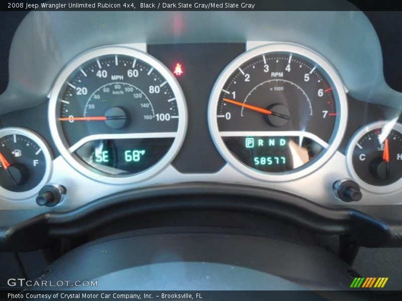 Black / Dark Slate Gray/Med Slate Gray 2008 Jeep Wrangler Unlimited Rubicon 4x4