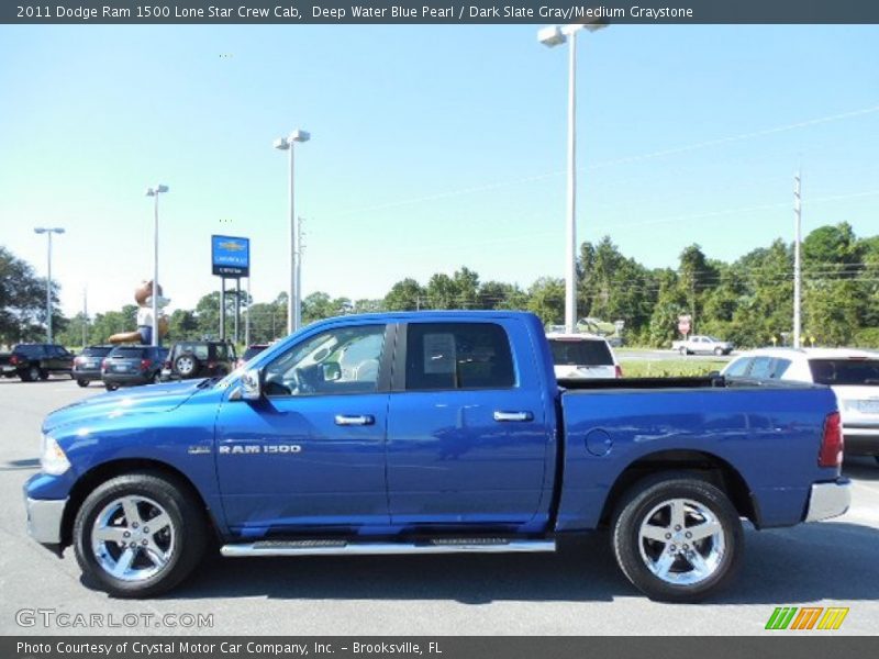 Deep Water Blue Pearl / Dark Slate Gray/Medium Graystone 2011 Dodge Ram 1500 Lone Star Crew Cab