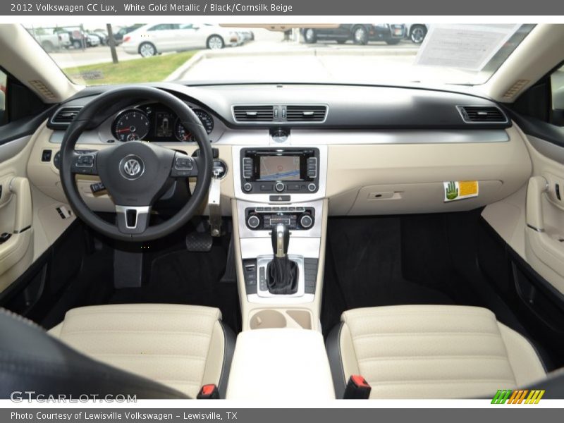 White Gold Metallic / Black/Cornsilk Beige 2012 Volkswagen CC Lux