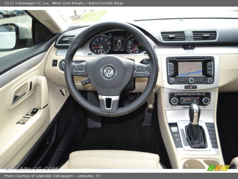 White Gold Metallic / Black/Cornsilk Beige 2012 Volkswagen CC Lux