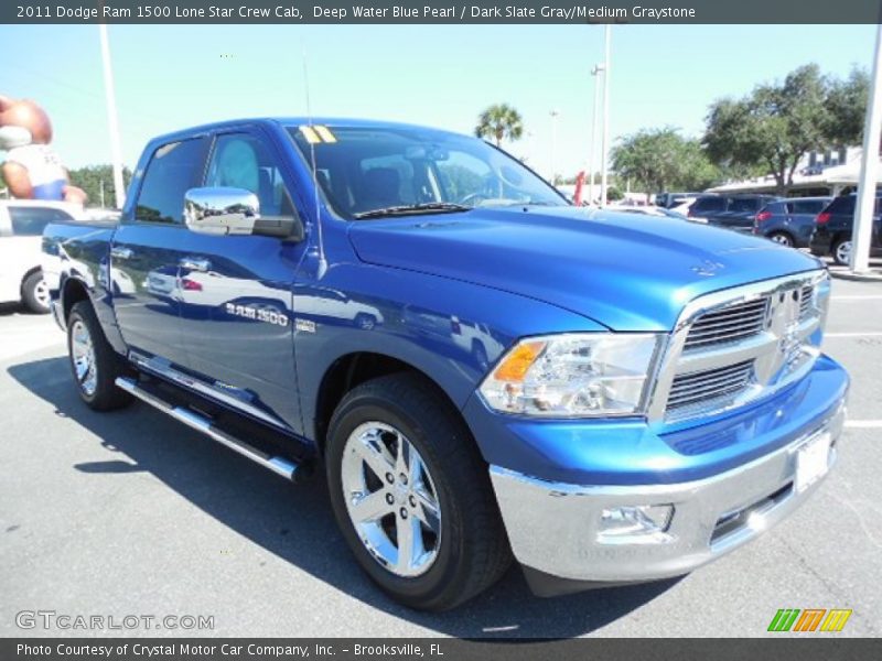 Deep Water Blue Pearl / Dark Slate Gray/Medium Graystone 2011 Dodge Ram 1500 Lone Star Crew Cab