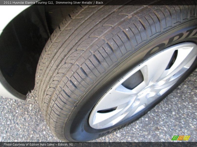Shimmering Silver Metallic / Black 2011 Hyundai Elantra Touring GLS