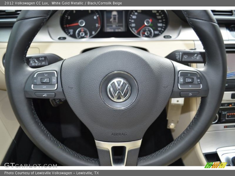 White Gold Metallic / Black/Cornsilk Beige 2012 Volkswagen CC Lux