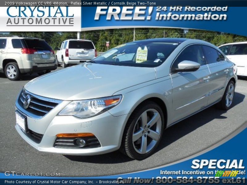 Reflex Silver Metallic / Cornsilk Beige Two-Tone 2009 Volkswagen CC VR6 4Motion