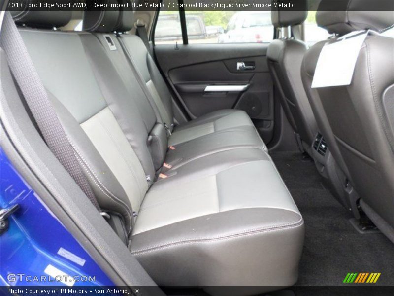 Deep Impact Blue Metallic / Charcoal Black/Liquid Silver Smoke Metallic 2013 Ford Edge Sport AWD